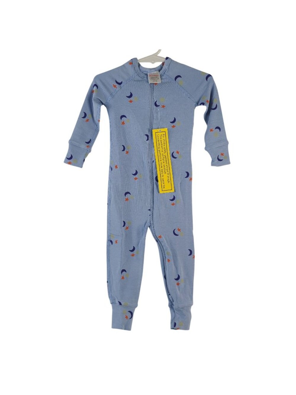 Hanna Andersson Baby Blue Pajamas Sleeper 12-18M Tencel Modal Moon & Star Print - Picture 1 of 5